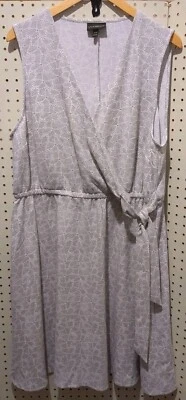 Vestido Lane Bryant sin mangas 18 20 blanco gris Foto 1 de 4