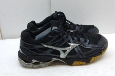 Mizuno Wave Bolt Black Mesh Athletic Sneaker Lace Up Running Women Shoes 8M 38.5 - Image 1 of 4