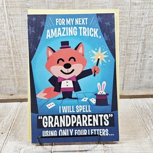 Tarjeta de felicitación Hallmark Día de los Abuelos Truco de magia Amor Azul Brillo Multidoblado - Imagen 1 de 9