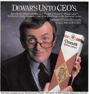 1986 Dewars White Label: CEO's Vintage Print Ad - Picture 1 of 1