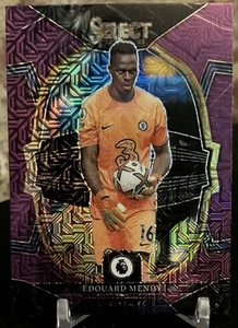 2022-23 Panini Select Premier League Edouard Mendy Purple Mojo Prizm #27 Chelsea - Imagen 1 de 2