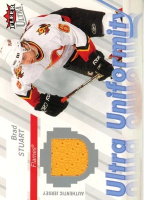 2007-08 NHL Fleer Ultra Brad Stuart 2 Colors Jersey  #U-ST Calgary Flames - Image 1 of 2