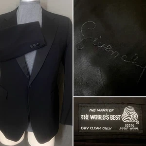 Givinchy Vintage Tuxedo Black Dinner Jacket Tux Blazer Sport Coat 42R VTG USA - Picture 1 of 16