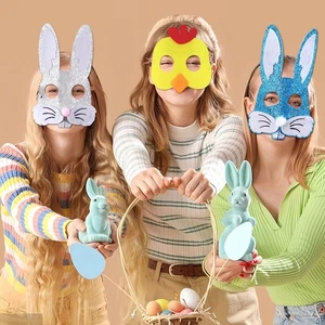 Exquisite Rabbit Chicken Eye Mask Cute Merry Easter Decoration Party Favors - Picture 1 of 14