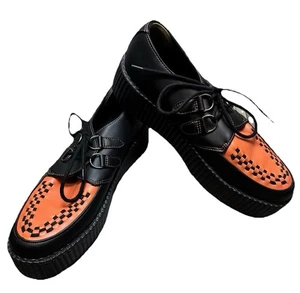 T.U.K. Footwear Black & Orange TUKskin™ Viva Mondo Creeper Men’s US Size 11 - Picture 1 of 9