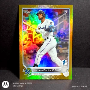 2022 Topps 1. Edition - Bryan De La Cruz - Gold Refractor #22 Marlins **MINT**QRSC** - Bild 1 von 6