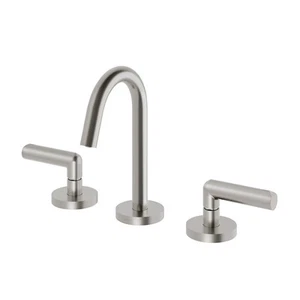 Lever Basin Set Bathroom Tap Brushed Nickel Phoenix Tapware Vivid Slimline Plus - Picture 1 of 3