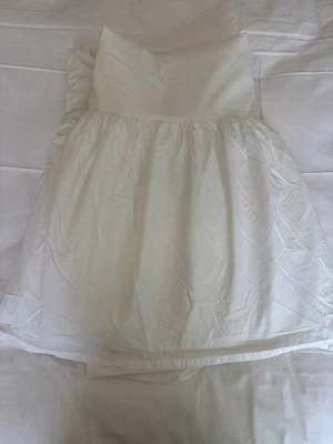 SIMPLY SHABBY CHIC Queen Bedskirt Dust Ruffle White, 16” Drop Split Corner - Image 1 of 4