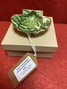 Sue Richardson Decoupaged VIEIRA CÁSCARA PLATO BARATIJA con Caja de Regalo y Etiqueta - Imagen 1 de 10