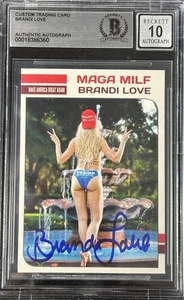 Brandi Love signed Custom Trading Card Beckett gekapselt Autogramm Note 10 - Bild 1 von 2