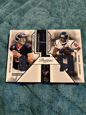 2011 Prestige Connections Materials #12 Matt Schaub 36/250 Andre Johnson Texans - Image 1 of 3