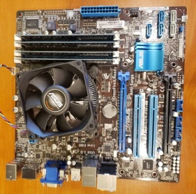 ASUS P8H67-M PRO Motherboard CPU Combo LGA 1155 mATX i7-2600 3.4GHz 8GB DDR3  - Image 1 of 3