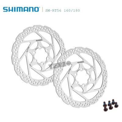 Shimano SM-RT56-S/M Disc Brake Rotor 160mm 180mm Deore 6 Bolts 1/2Pcs-OE - image 1 of 4
