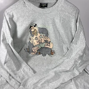 Vintage Fred Flintstone long sleeve Graphic T shirt Unisex XL Retro Space Jam US - Picture 1 of 12