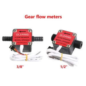 G3/8" 1/2" Liquid Fuel Oil Flow Meter Counter Diesel Gasoline Gear Flow Sensor  - Picture 1 of 12