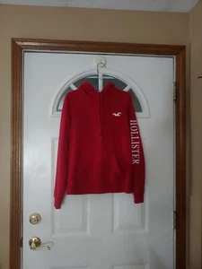 Hollister red fleece pullover hoodie junior sz S - Picture 1 of 3