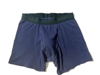 FRUIT OF THE LOOM Mens Navy Breathable Mesh Boxer Brief Underwear sz M - Image 1 of 4