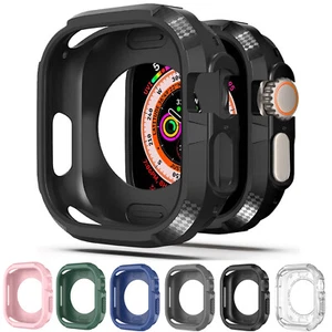 Do Apple Watch Series 10 42/46mm Odporna na wstrząsy obudowa zderzaka z włókna węglowego TPU - Zdjęcie 1 z 55