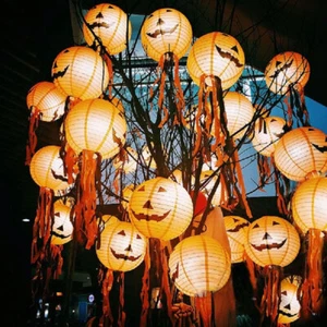 Halloween Paper Lantern Pumpkin Ghost Horror Hanging Home Party Props Decoration - Picture 1 of 12