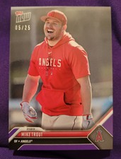 2023 05/25 Topps Now Road To Opening Day Purple Mike Trout Los Angeles Angels