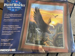 NUEVO EN CAJA KIT PINTURA NUEVAS DIMENSIONES PINTURA POR NÚMERO ÁGUILA 91017 16x20 1998 - Imagen 1 de 2