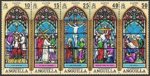 Anguila 140-144a, MNH. Michel 140-144. Vidrieras, iglesia Bray, 1972. - Imagen 1 de 1