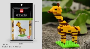 A4 Giraffe 1 Pack Animal Building Blocks - 97pcs Bricks Wild Life Model Kit Toy - Picture 1 of 24