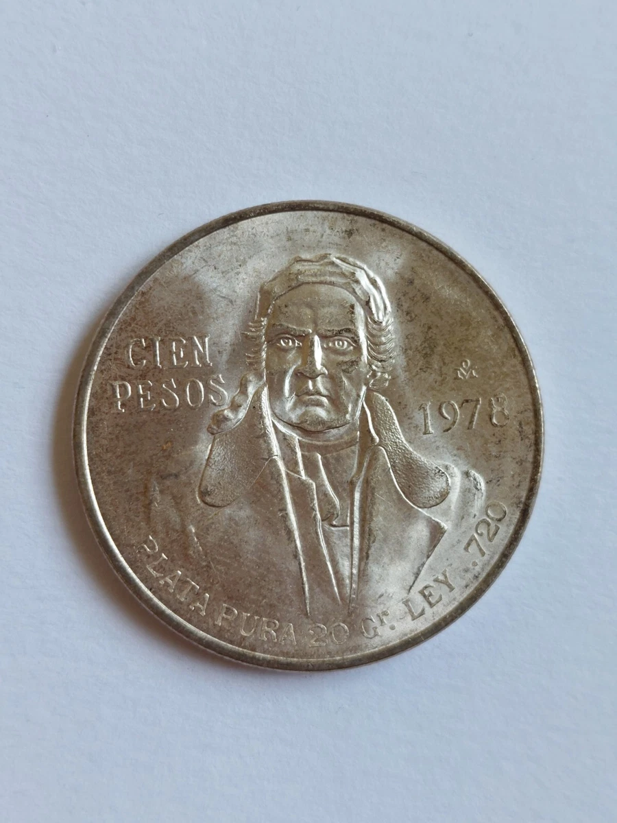 Circulated 100 Pesos Denomination Mexican Coins (1905-Now) for