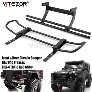 F&R Metal Classic Bumper For 1/10 Traxxas TRX4 TRX-4 TRX-6 TRX6 G63 G500 Crawler - Picture 1 of 22