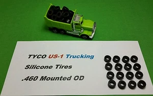 ☆16 Silicone Tires☆ For TYCO US-1 Electric Trucking HO slot car Semi Truck tires - Picture 1 of 7