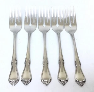 5 Edelstahl S.S.S. Oneida CELEBRITY Salatgabeln Rose 6 1/4" - Bild 1 von 2