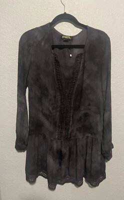 Túnica ATHENA Cabana Negra Teñida Tie-Dye Talla Pequeña, Traje de Baño Cubre Foto 1 de 4