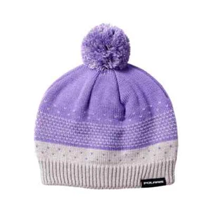 POLARIS YOUTH KIDS CHILDS SNOWFLAKE BEANIE - Purple / Gray - New - Picture 1 of 2