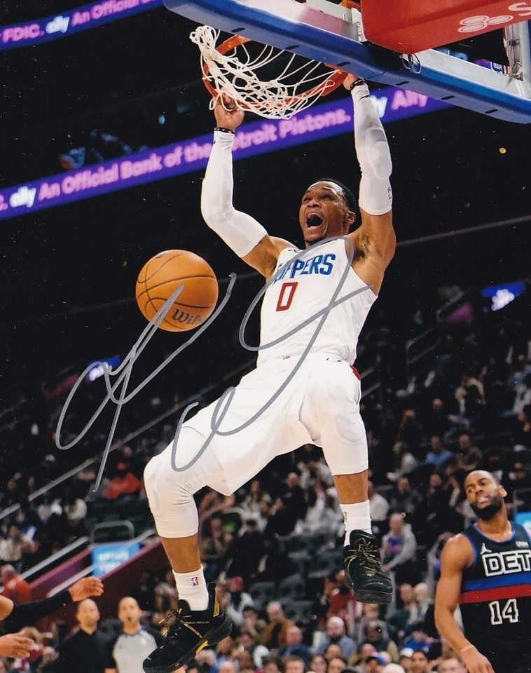 FOTO 8X10 AUTÓGRAFO FIRMADO RUSSELL WESTBROOK LOS ANGELES CLIPPERS Foto 1 de 1