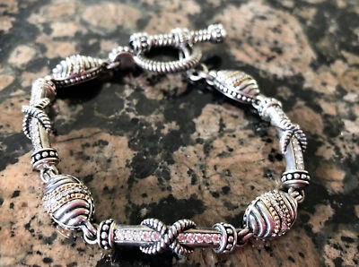 Pulseira de prata esterlina 18 K diamante JOHN ATENCIO Apollo elo de corrente JA - Imagem 1 de 4