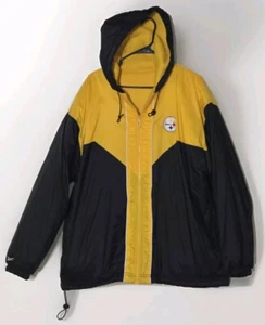 Pittsburgh Steelers Reebok Reversible Full Zip Hooded Men's Heavy Coat Size LRG - Picture 1 of 10