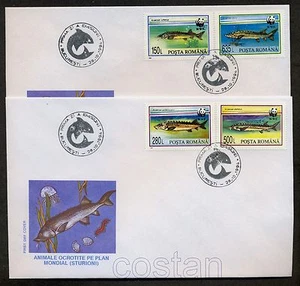 1994 Sturgeons,Protected Fishes,WWF,Störe,Poissons,Panda,Romania,Mi.5034,FDC - Picture 1 of 1