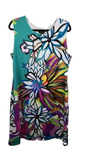 ILE NEW YORK Women's Multi Color Sleeveless Midi Dress 16 - Picture 1 of 2
