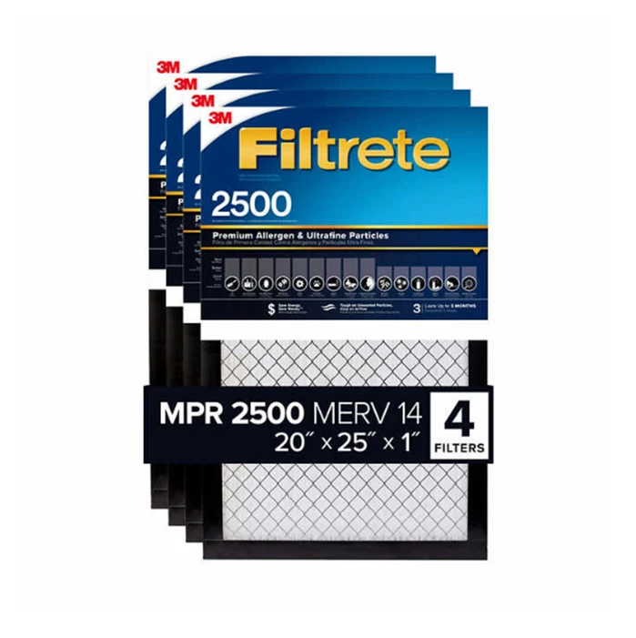 NIOP 3M 2500 Series Filtrete 1" Filter, 4-pack. 20" x 25" x 1" - Image 1 of 1