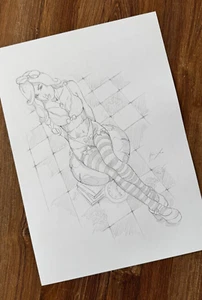 Alice in Wonderland Handgezeichnet Skizze Art Bleistift 250mm x 350mm - Bild 1 von 5