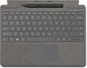 Platinum - Microsoft Surface Pro 11, 10, 9, 8, X Keyboard with Slim Pen 2 - Picture 1 of 3