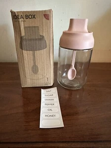 Glass Spice Jars Seasonning Condiment Jar With Lids Spoon, label Kitchen Bottle - Picture 1 of 1