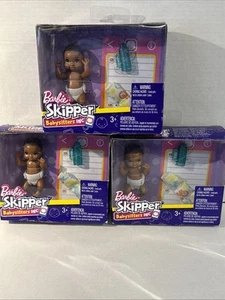 Barbie Skipper Babysitters Inc African American Black Baby Doll Lot Of 3 - Picture 1 of 10