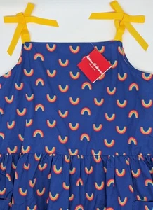 Hanna Anderson Size 14-16 Rainbow Dress Sleeveless Ribbon Pockets Sundress - Picture 1 of 11