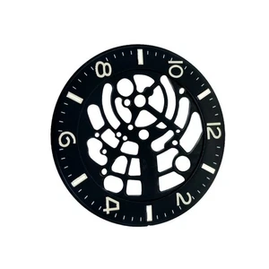 36.5mm Steel Watch Dial Face Plate Green Luminous for NH70 Movement Repair Parts - Picture 1 of 13