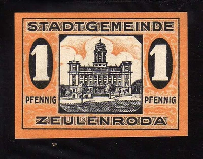 ZEULENRODA - GERMANY NOTGELD  -   1 PFENNIG - Image 1 of 2