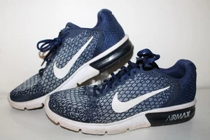Nike Air Max Sequent 2 Running Shoes, 852461-400, Navy/White, Mens Size 9.5 - Picture 1 of 5