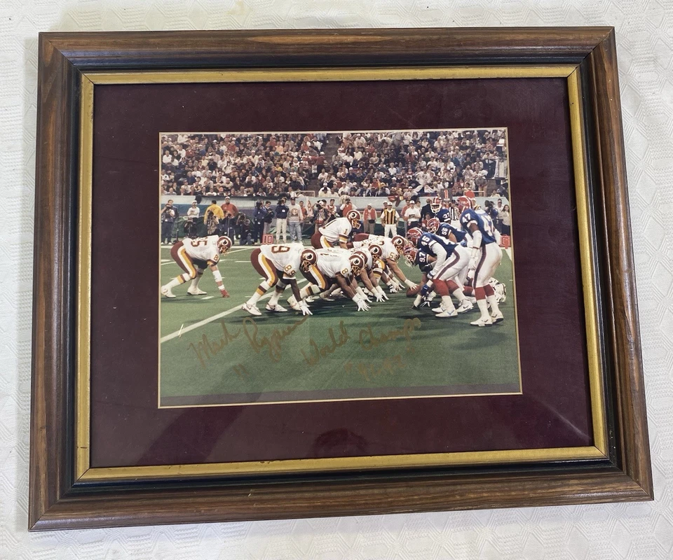 Impresión firmada por Mark Rypien Super Bowl 1992 Redskins Vs Bills Foto 1 de 4