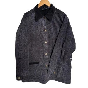 Vintage Blassport Chore Coat Barn Jacket Corduroy Collar Size Large Blue - Picture 1 of 10