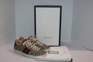 Gucci Women's GG Supreme Ace Sneakers Navy Size 36 - Picture 1 of 14
